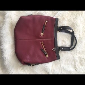 Red Leather Dooney & Bourke Handbag (note inside)